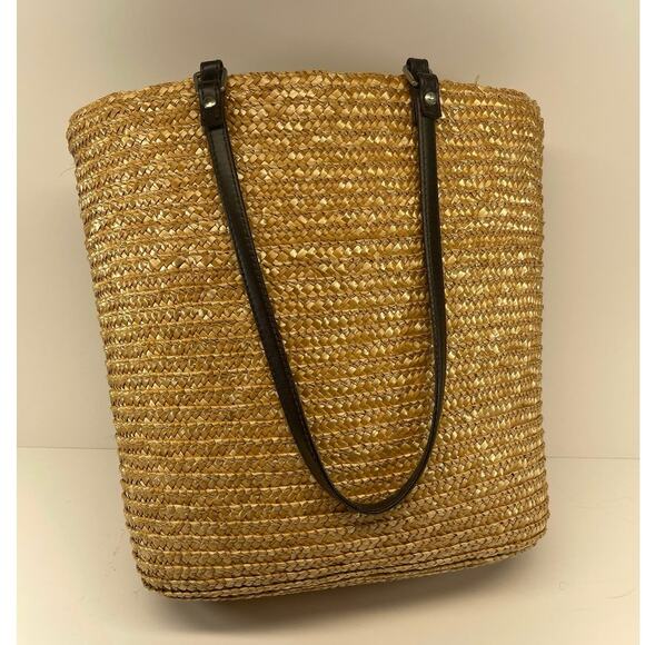 Faded Glory Straw Handbags Tote Purse Handle Top B#4 - Picture 4 of 11